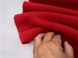 Uldfilt - vasket uld i klassisk rød